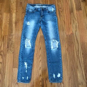 MACHINE | Distressed Medium Wash Jeans Size 11